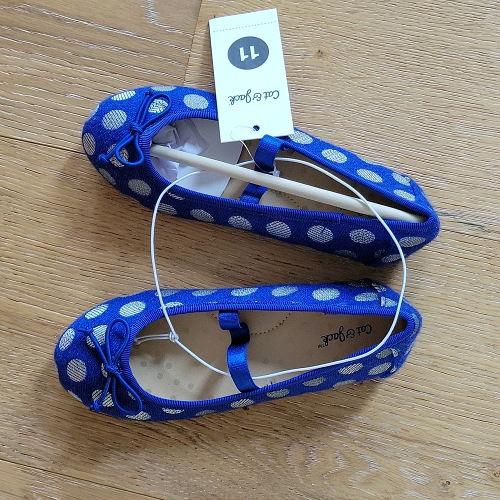 Polka Dot Blue flats